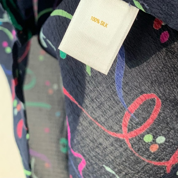 New Kate spade 100% silk confetti blouse - Picture 5 of 16